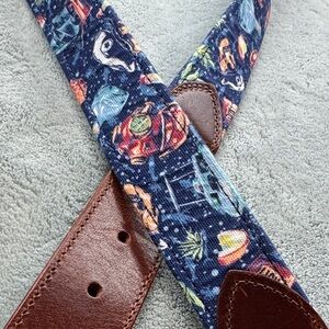 PETER MILLAR 'SHIP FACED" NAUTICAL PRINT BELT~SIZE 36~CRAFTED IN ITALY